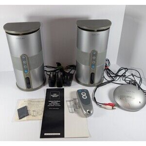 Sharper Image CT413 900MHz Wireless Indoor/Outdoor Speaker System Complete Set